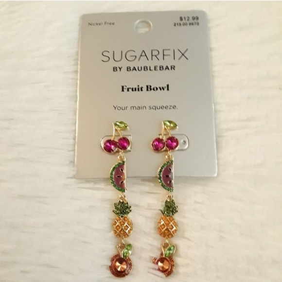 ✨️SUGAR FIX "Fruit Bowl" Your Main Squeeze Dangle Drop Earrings" (Gold)✨️ - Picture 2 of 4